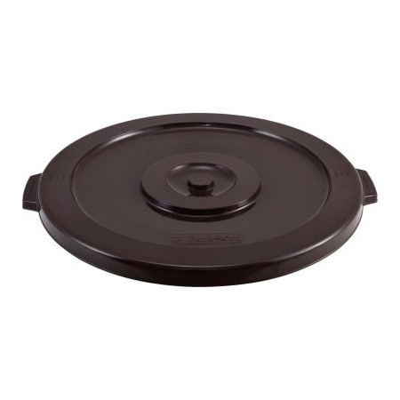Gec Global Industrial Plastic Trash Can Lid 32 Gallon Brown XDW-008-1-BN